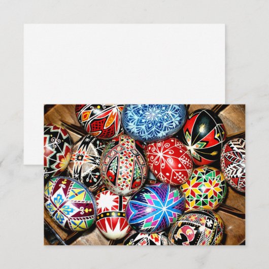 Carte OEufs de Pâques ukrainiens (Devant / Derrière)