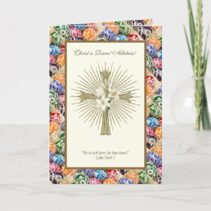 Carte Oeufs de Pâques ukrainiens Christ ressuscité Allel