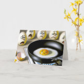 Carte Oeufs en deuil pour le 40e anniversaire (Fleur jaune)