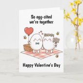 Carte Œufs Saint-Valentin (Fleur jaune)