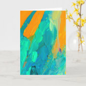 Carte Oeuvre Abstraite moderne vide (Fleur jaune)