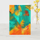 Carte Oeuvre Abstraite moderne vide (Fleur jaune)