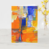 Carte Oeuvre Abstraite moderne vide (Fleur jaune)