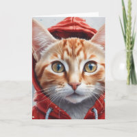 Œuvre d'art à l'aquarelle Chat tigré orange en swe