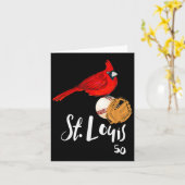 Carte Œuvre d'art de baseball Cardinal Rouge de Saint-Lo (Fleur jaune)