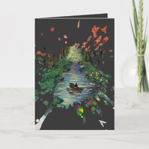 Carte Œuvre d'art faite main - Orang arbres