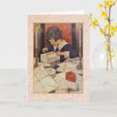 Carte OEuvre de Jessie Wilcox Smith. (Fleur jaune)