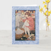 Carte OEuvre de Jessie Wilcox Smith. (Fleur jaune)