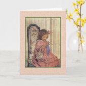 Carte OEuvre de Jessie Wilcox Smith. (Fleur jaune)