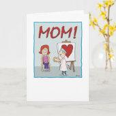 Carte OEuvre de la Fête des Mères du Coeur (Fleur jaune)