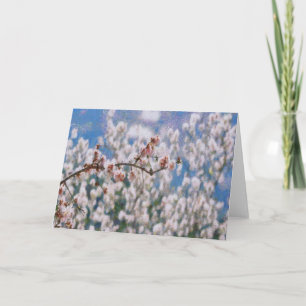 Carte Oeuvre de Pointillisme d'amandiers en fleurs