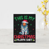 Carte OEuvres d'arbre de Noël moches Père Noël Porté Col (Fleur jaune)