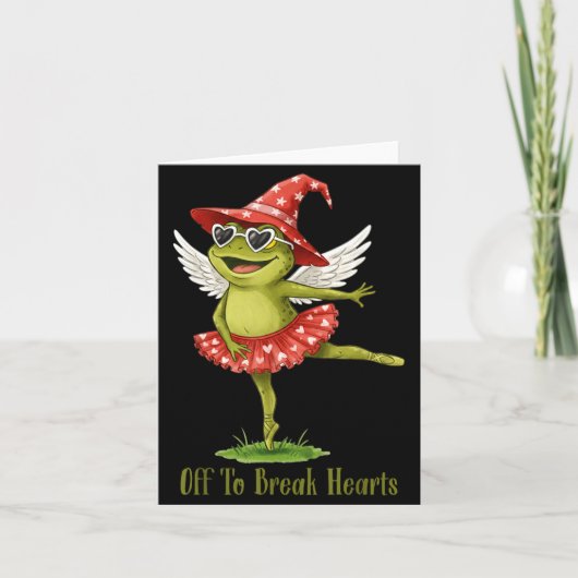 Carte Off To Break Hearts Funny Frog Valentines Women Gi (Devant)