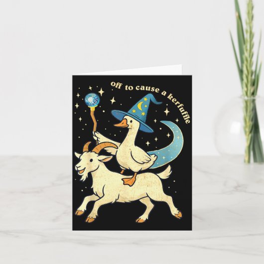 Carte Off To Cause A Kerfuffle Funny Chaotic Weird Anima (Devant)