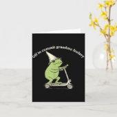 Carte Off To Commit Grandma Foolery Funny Frog Meme (Fleur jaune)