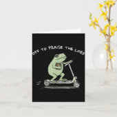 Carte Off To Praise The Lord Funny Christian Meme Frog H (Fleur jaune)