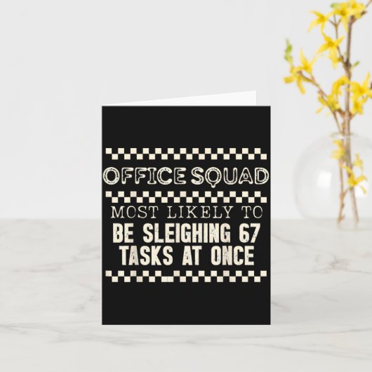 Carte Office Squad Most Likely To Be Sleighing 67 Tasks (Fleur jaune)