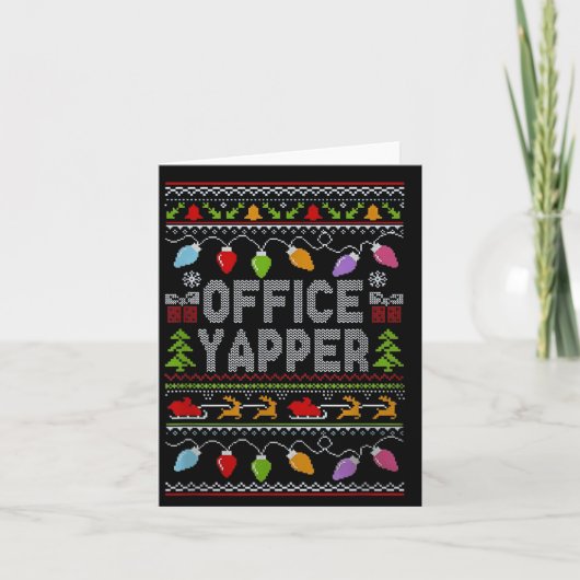 Carte Office Yapper Ugly Sweater Christmas  (Devant)