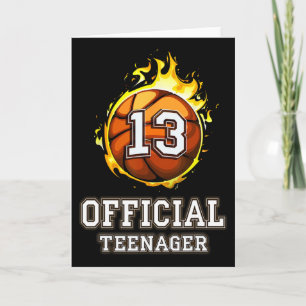 Carte Officiel Adolescent Bysketbyll 13e cadeau d'annive