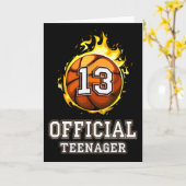 Carte Officiel Adolescent Bysketbyll 13e cadeau d'annive (Fleur jaune)