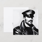 Carte Officiel Iconique LGBTQ Gay Leather Daddy Biker Ar (Devant / Derrière)