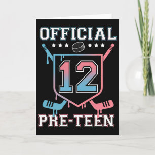 Carte Officiel Pré-adolescent 12e Anniversaire Hockey Dr