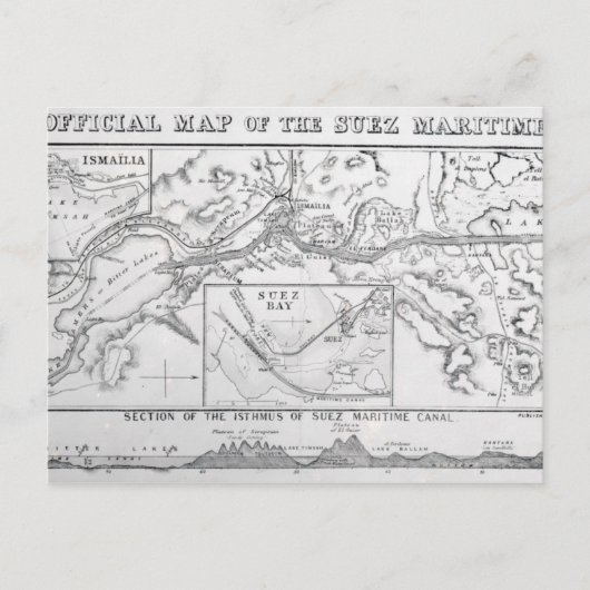 Carte officielle du canal maritime de Suez par Wyl (Devant)