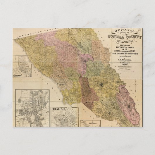Carte officielle du comté de Sonoma, Californie (1 (Devant)