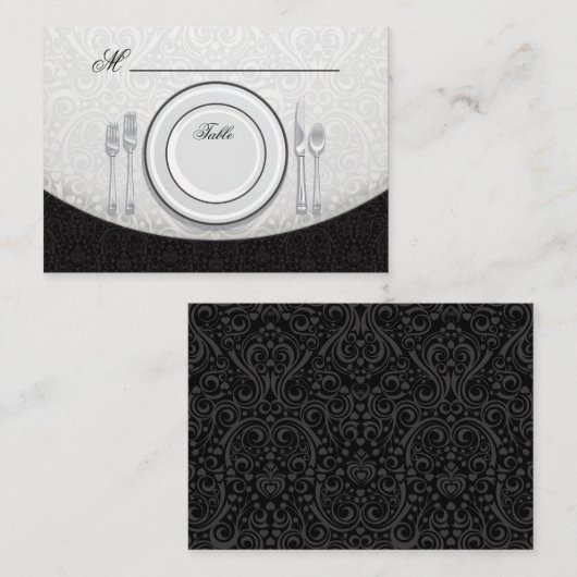 Carte officielle du siège de table (Devant / Derrière)