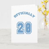Carte Officiellement 20 (Fleur jaune)