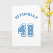 Carte Officiellement 40 (Fleur jaune)