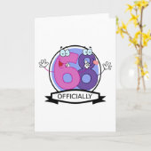 Carte Officiellement 68 Anniversaire. (Fleur jaune)