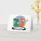 Carte Officiellement bannière de 23 anniversaires (Fleur jaune)