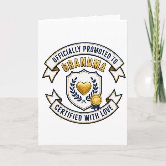Carte Officiellement promue grand-mère (Devant)