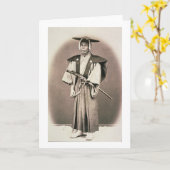 Carte Officier de la Cour japonaise ou Samurai, vers 187 (Fleur jaune)