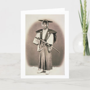 Carte Officier de la Cour japonaise ou Samurai, vers 187