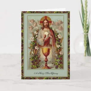 Carte Offrande de la messe catholique traditionnelle du