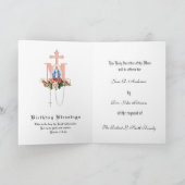 Carte Offrande de messe d'anniversaire catholique Roses (Intérieur)