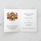 Carte Offrande de messe d'anniversaire catholique Sacré- (Intérieur)