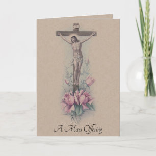 Carte Offrande de messe de sympathie catholique traditio