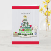 Carte Offrez le cadeau de : Arbre de mots (Fleur jaune)