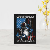 Carte Ofish 10 Ans Chemise 10e Anniversaire Pêche (Fleur jaune)