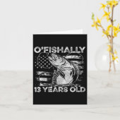 Carte Ofish 13 Ans Chemise 13e Anniversaire Pêche (Fleur jaune)