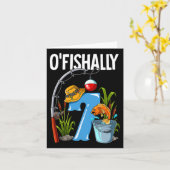 Carte O'Fishally 7 Ans 7e Anniversaire Pêche 1 (Fleur jaune)