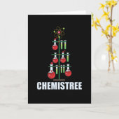 Carte Oh Arbre de Noël de Chimie professeur de Sciences (Fleur jaune)