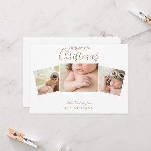 Carte Oh Baby C'est Noël Collage Photo White II