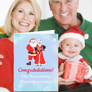 Carte Oh Baby Santa & Mme Claus Grands-Parents