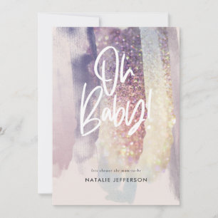Carte oh baby shower parties scintillant de fête scintil