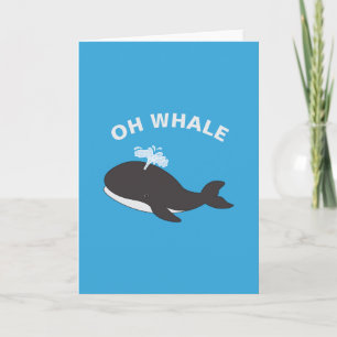 Carte Oh Baleine Funny Océan Animal Poisson Pun