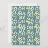 Carte Oh bébé fête baby shower moderne bébé (Dos)